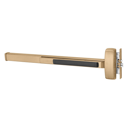 Sargent 56-8910F LHR 10 Grade 1 Mortise Exit Bar Wide Stile Pushpad 36 Device Exit Only Electric Latch Retraction Less Dogging Satin Bronze Clear Coated Finish Left Hand Reverse