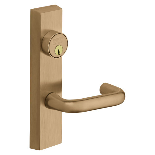 Sargent 775-8 ETJ 24V RHRB 10 Grade 1 Electrified Exit Device Trim Fail Safe Power Off Unlocks Lever Key Retracts Latch For Rim 8800 and NB8700 Series Devices Rim Cylinder J Lever 24V RHR Satin Bronze Clear Coated
