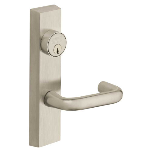 Sargent 775-8 ETJ 12V LHRB 15 Grade 1 Electrified Exit Device Trim Fail Safe Power Off Unlocks Lever Key Retracts Latch For Rim 8800 and NB8700 Series Devices Rim Cylinder J Lever 12V LHR Satin Nickel Plated Clear Coated 775-8 ETJ 12V LHRB 15
