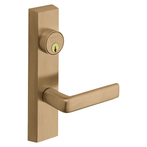 Sargent 773-8 ETE 12V LHRB 10 Grade 1 Electrified Exit Device Trim Fail Safe Power Off Unlocks Lever For Rim 8800 and NB8700 Series Devices E Lever 12V LHR Satin Bronze Clear Coated
