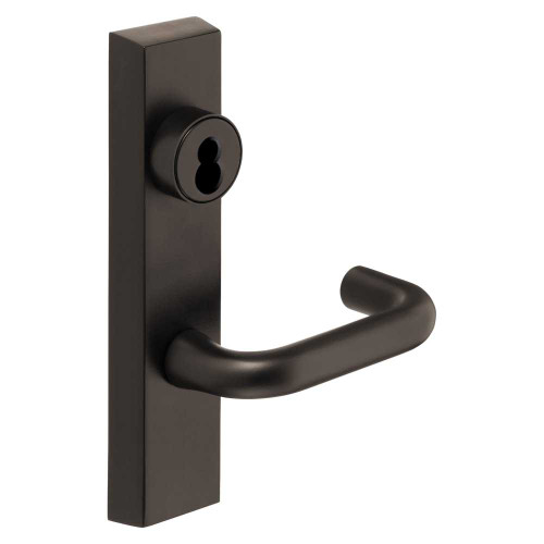 Sargent 60-713-4 ETJ LHRB 20D Grade 1 Exit Device Trim Classroom Function Key Outside Unlocks/Locks Trim For Concealed Vertical Rod 8400 8600 Series Devices Sargent LFIC Less Core J Lever LHR Dark Oxidized Statuary Bronze Clear Coated 60-713-4 ETJ LHRB 20D