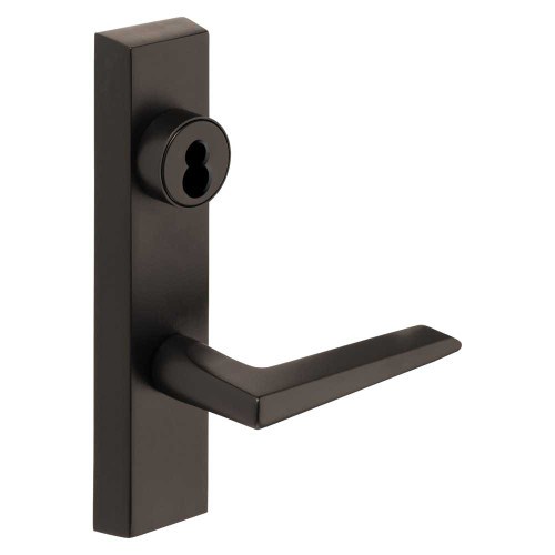Sargent 60-713-4 ETF LHRB 20D Grade 1 Exit Device Trim Classroom Function Key Outside Unlocks/Locks Trim For Concealed Vertical Rod 8400 8600 Series Devices Sargent LFIC Less Core F Lever LHR Dark Oxidized Statuary Bronze Clear Coated 60-713-4 ETF LHRB 20D