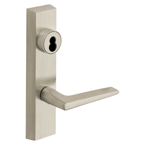 Sargent 60-713-4 ETF LHRB 15 Grade 1 Exit Device Trim Classroom Function Key Outside Unlocks/Locks Trim For Concealed Vertical Rod 8400 8600 Series Devices Sargent LFIC Less Core F Lever LHR Satin Nickel Plated Clear Coated 60-713-4 ETF LHRB 15