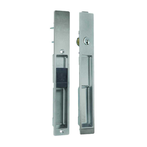 Adams Rite 4190-10-02-130-01-IB Flush Lockset with Cylinder Square Lock Face 1-7/16 to 1-5/8 Stile Thickness Aluminum 4190-10-02-130-01-IB