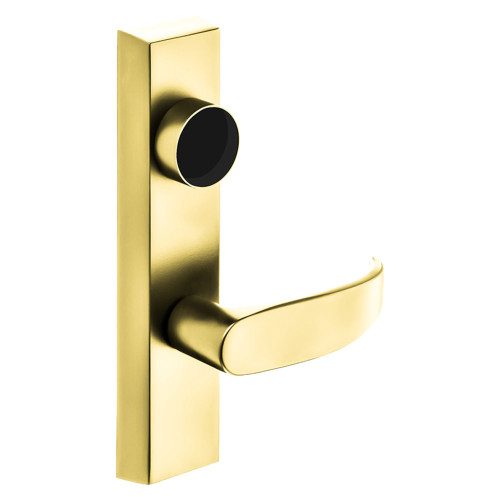 Sargent LC-704 ETP RHRB 3 Grade 1 Exit Device Trim Night Latch Key Retracts Latch For Rim and Mortise 8300 8500 8800 8900 9800 9900 Series Devices Less Cylinder P Lever Bright Brass Finish Right-Hand Reverse