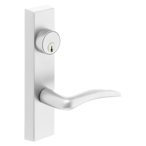 Sargent 704 ETA LHRB WSP Grade 1 Exit Device Trim Night Latch Key Retracts Latch For Rim and Mortise 8300 8500 8800 8900 9800 9900 Series Devices 1-3/4 Mortise Cylinder for Mortise Devices A Lever White Suede Powder Coat Finish Left-Hand Reverse