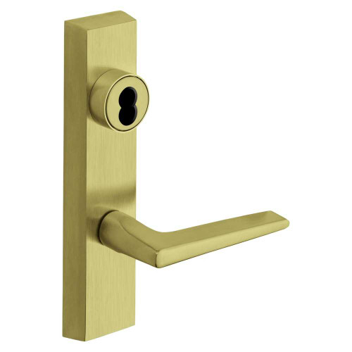 Sargent 70-713-6 ETF LHRB 4 Grade 1 Exit Device Trim Classroom Function Key Outside Unlocks/Locks Trim For LP8600 LR8600 and LS8600 Series Devices SFIC Prep Less Core F Lever LHR Satin Brass 70-713-6 ETF LHRB 4