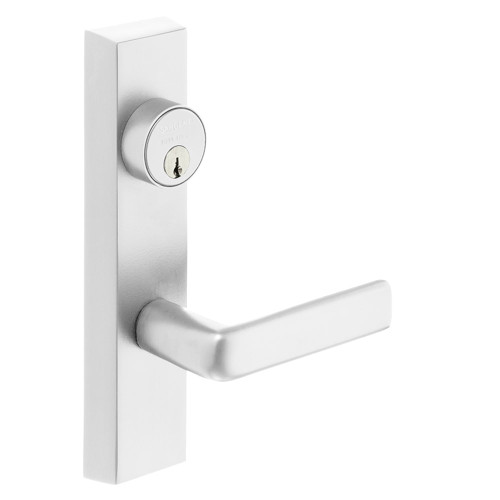 Sargent 776 ETE 12V RHRB WSP Grade 1 Electrified Exit Device Trim Fail Secure Power Off Locks Lever Key Retracts Latch For Surface Vertical Rod and Mortise 8700 8900 Series Devices Rim Cylinder E Lever 12V RHR White Suede Powder Coat 776 ETE 12V RHRB WSP