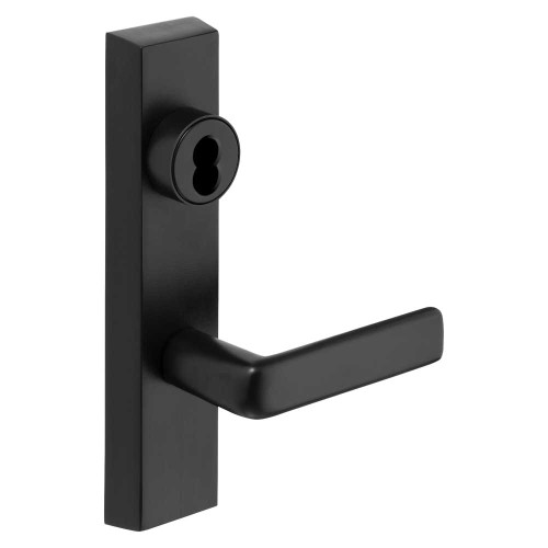Sargent 70-704 ETE RHRB BSP Grade 1 Exit Device Trim Night Latch Key Retracts Latch For Rim and Mortise 8300 8500 8800 8900 9800 9900 Series Devices SFIC Prep Less Core E Lever Black Suede Powder Coat Finish Right-Hand Reverse 70-704 ETE RHRB BSP