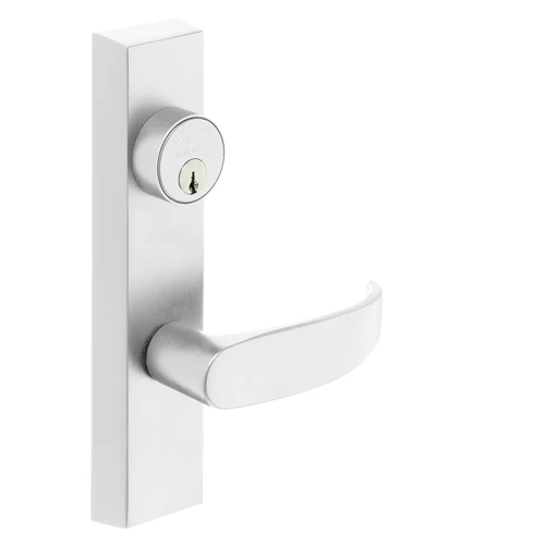 Sargent 706-8 ETP RHRB WSP Grade 1 Exit Device Trim Storeroom Function Key Unlocks Trim Trim Retracts Latch/Trim Relocks when Key is Removed For Rim 8800 and NB8700 Series Devices 1-1/8 In Mortise Cylinder P Lever RHR White Suede Powder Coat 706-8 ETP RHRB WSP
