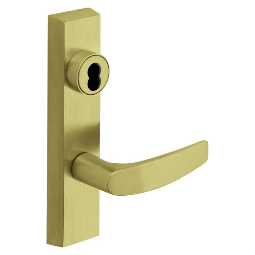 Sargent 70-706-8 ETB LHRB 4 Grade 1 Exit Device Trim Storeroom Function Key Unlocks Trim Trim Retracts Latch/Trim Relocks when Key is Removed For Rim 8800 and NB8700 Series Devices SFIC Prep Less Core B Lever LHR Satin Brass
