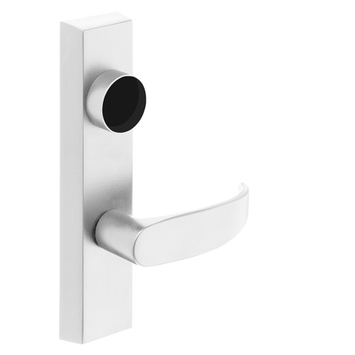 Sargent LC-746-8 ETP LHRB WSP Grade 1 Exit Device Trim Storeroom Function Freewheeling Trim Key Unlocks Trim Trim Retracts Latch Trim Relocks when Key is Removed For Rim 8800 and NB8700 Series Devices Less Cylinder P Lever LHR White Suede Powder Coat LC-746-8 ETP LHRB WSP