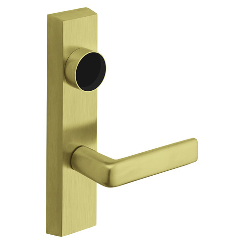 Sargent LC-743-4 ETE LHRB 4 Grade 1 Exit Device Trim Classroom Function Freewheeling Trim Key Outside Unlocks/Locks Trim For Concealed Vertical Rod 8400 8600 Series Devices Less Cylinder E Lever LHR Satin Brass