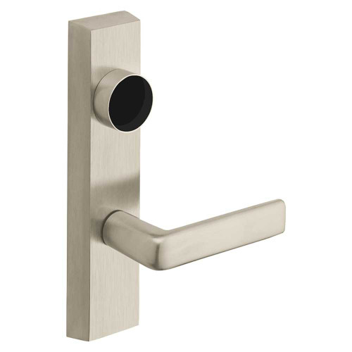 Sargent LC-743 ETE RHRB 15 Grade 1 Exit Device Trim Classroom Function Freewheeling Trim Key Outside Unlocks/Locks Trim For Surface Vertical Rod and Mortise 8700 8900 Series Devices Less Cylinder E Lever RHR Satin Nickel Plated Clear Coated LC-743 ETE RHRB 15