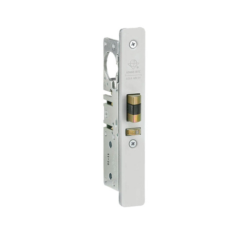 Adams Rite 4511-26-201-628 Standard Duty Deadlatch Radius Faceplate Guarded Latch 31/32 Backset 2-5/8 Mortise Strike Satin Aluminum Clear Anodized Finish Right-Handed or Left Hand Reverse