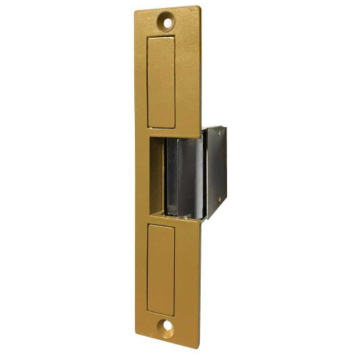 Trine 004-12DC Electric Strike 12VDC Fail Secure 6-1/4 x 1-3/8 Brass Powder Coated 004-12DC