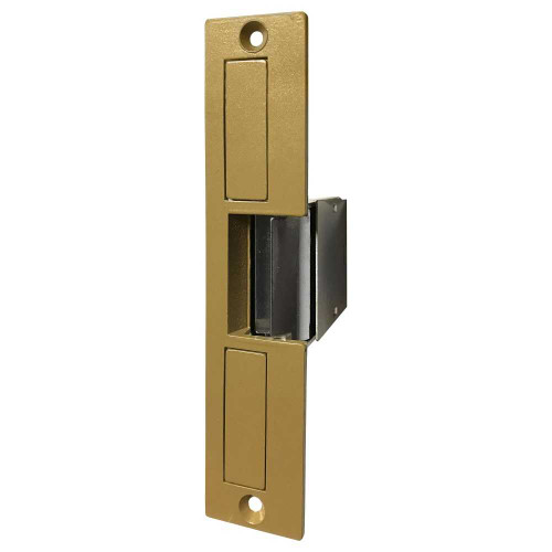 Trine 004-8-16AC/4-6DC Electric Strike 8-16VAC/4-6VDC Fail Secure 6-1/4 x 1-3/8 Brass Powder Coated 004-8-16AC/4-6DC