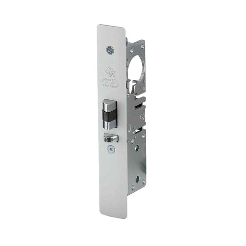Adams Rite 4531-25-101-628 Standard Duty Retrofit Deadlatch Radius Faceplate 31/32 In Backset 4-5/8 In Flat Mortised Strike LH or RHR Satin Aluminum 4531-25-101-628