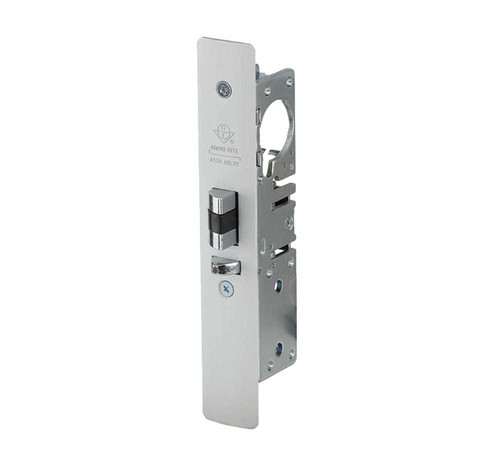 Adams Rite 4532-36-101-628 Standard Duty Retrofit Deadlatch Radius Faceplate 1-1/8 In Backset 4-5/8 In Flat Mortised Strike RH or LHR Satin Aluminum 4532-36-101-628