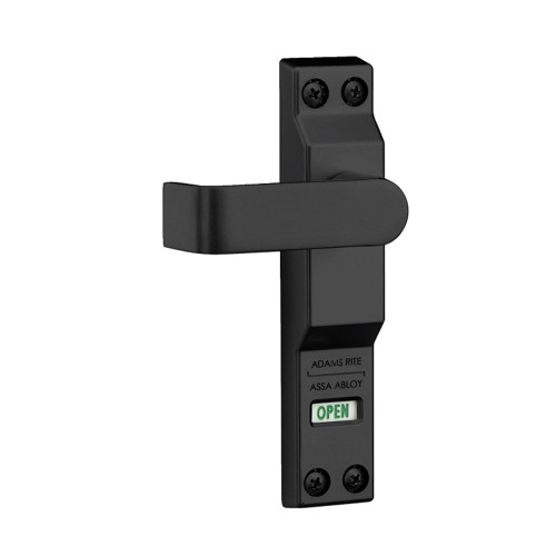 Adams Rite 4550L-01-119 Lever Trim for MS Deadlock Flat Lever with Return LOCKED/OPEN Indicator LH or LHR Satin Black Paint 4550L-01-119