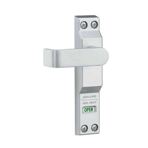 Adams Rite 4550L-01-130 Lever Trim for MS Deadlock Flat Lever with Return LOCKED/OPEN Indicator LH or LHR Satin Aluminum Paint 4550L-01-130