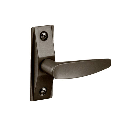 Adams Rite 4560-601-121 Flat Lever Trim without Return ADA compliant design For 1-3/4 In to 2 In Thick Door RH or RHR Dark Bronze Paint 4560-601-121