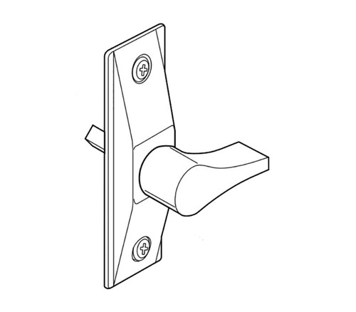 Adams Rite 4565-504-130 Thumbturn Lever Trim For infrequent operation or emergencies only For 3-1/4 In Thick Door LH or LHR Satin Aluminum Paint 4565-504-130