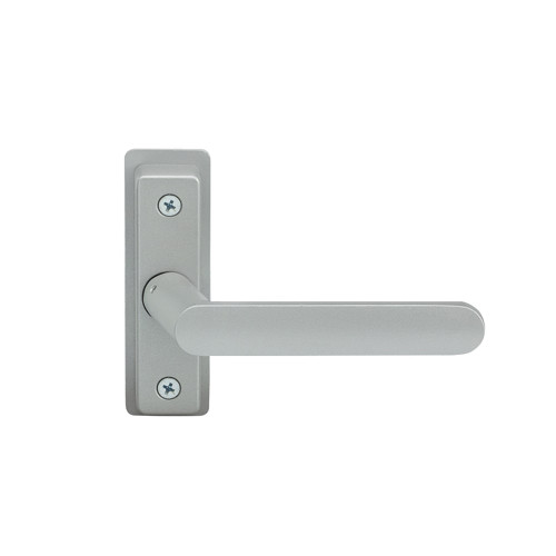 Adams Rite 4568-012-130 Flat Euro Lever Trim without Return For 2 In to 2-1/4 In Thick Door Field Reversible Satin Aluminum Paint 4568-012-130