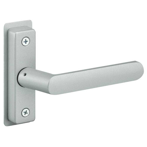 Adams Rite 4568-502-130 Flat Euro Lever Trim without Return For 2-1/4 In to 2-1/2 In Thick Door LH or LHR Satin Aluminum Paint 4568-502-130