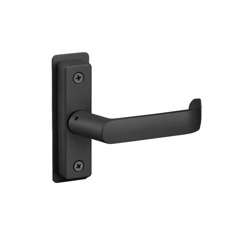 Adams Rite 4569-011-119 Flat Euro Lever Trim with Return For 1-3/4 In to 1-15/16 In Thick Door Field Reversible Satin Black Paint