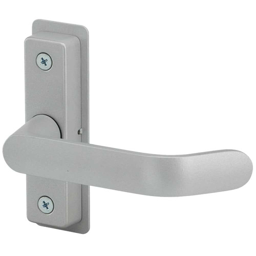 Adams Rite 4569-501-130 Flat Euro Lever Trim with Return For 1-3/4 In to 2 In Thick Door LH or LHR Satin Aluminum Paint 4569-501-130