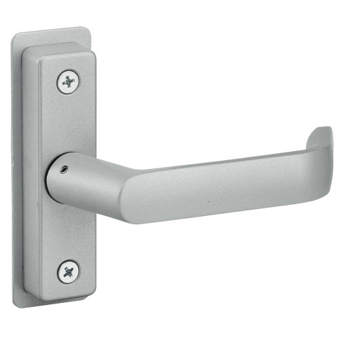 Adams Rite 4569-502-130 Flat Euro Lever Trim with Return For 2-1/4 In to 2-1/2 In Thick Door LH or LHR Satin Aluminum Paint 