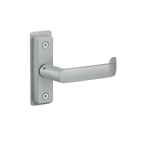 Adams Rite 4569-603-130 Flat Euro Lever Trim with Return For 2-3/4 In to 3 In Thick Door RH or RHR Satin Aluminum Paint 4569-603-130