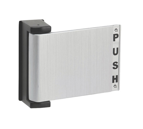 Adams Rite 4590-01-03-628 Flat Deadlatch Paddle Pull to Left For 2-3/4 In to 3 In Thick Door RH or Exterior of LHR Satin Aluminum