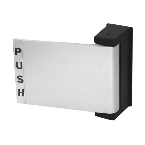 Adams Rite 4590-02-02-628 Flat Deadlatch Paddle Push to Left For 2-1/4 In to 2-1/2 In Thick Door RHR or Exterior of LH Satin Aluminum 4590-02-02-628
