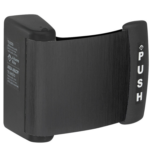 Adams Rite 4591-02-00-335 Curved Deadlatch Paddle for 1-3/4 Thick Doors Black Anodized Aluminum Finish Push to Left Interior Right-Hand Reverse or Exterior Left-Handed