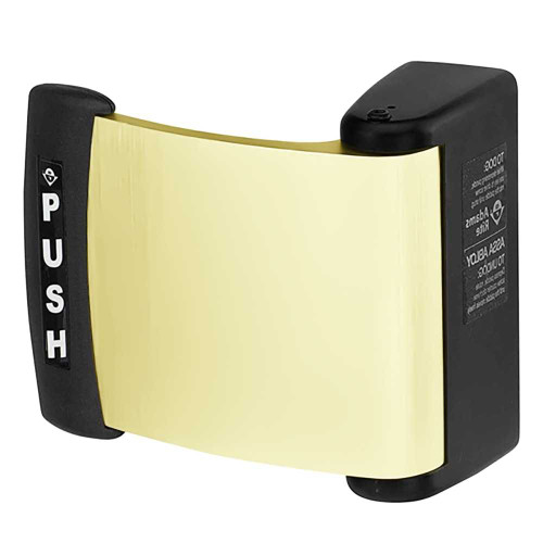 Adams Rite 4591-02-00-US3 Curved Deadlatch Paddle for 1-3/4 Thick Doors Bright Brass Finish Push to Left Interior Right-Hand Reverse or Exterior Left-Handed 4591-02-00-US3