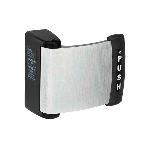 Adams Rite 4591MA04-02-628 Curved Deadlatch Paddle for 2-1/4 to 2-1/2 Thick Doors Request to Exit Switch with Electric Latch Retraction Satin Aluminum Clear Anodized Finish Push to Right Interior Left-Hand Reverse or Exterior Right-Handed 4591MA04-02-628