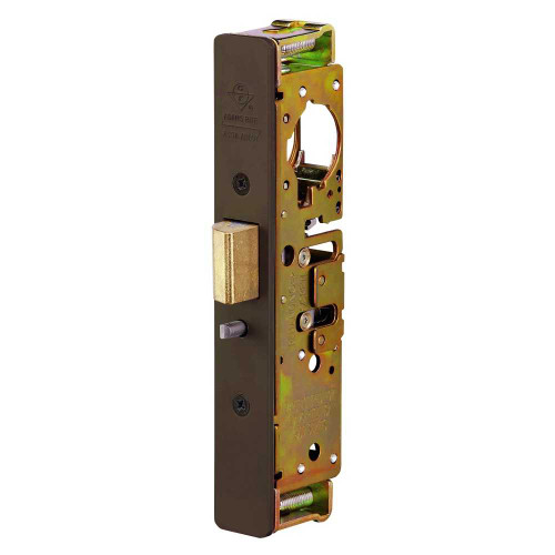 Adams Rite 4900-35-217-313 Heavy Duty Deadlatch Flat Faceplate 1-1/8 In Backset 2-5/8 In Flat Mortised Strike for Center Hung 4 In Jamb LH or RHR Dark Bronze Anodized 4900-35-217-313
