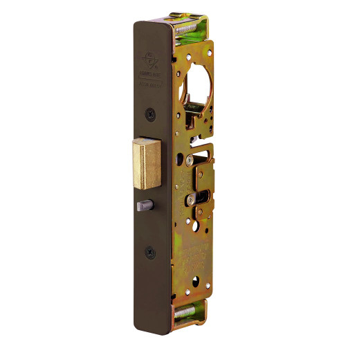 Adams Rite 4900-46-221-313 Heavy Duty Deadlatch Flat Faceplate 1-1/2 In Backset 2-5/8 In Flat Mortised Strike for Center Hung 4-1/2 In Jamb RH or LHR Dark Bronze Anodized