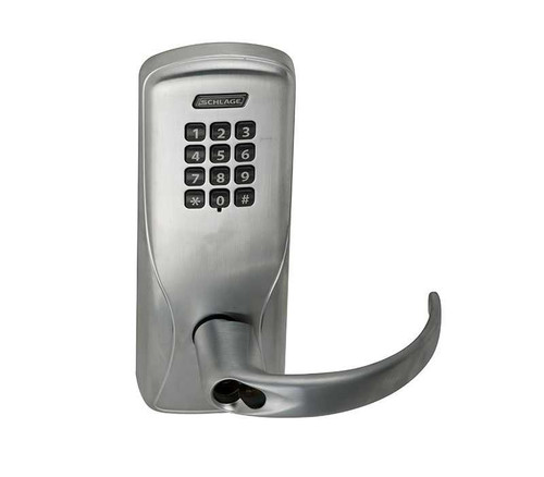 Schlage Electronics CO200993M70KPSPA612JRR CO-200 Standalone Electronic Lock Mortise Exit Device Trim Classroom Function Keypad Spartan Style Lever FSIC Prep Satin Bronze Clear Coated CO200993M70KPSPA612JRR