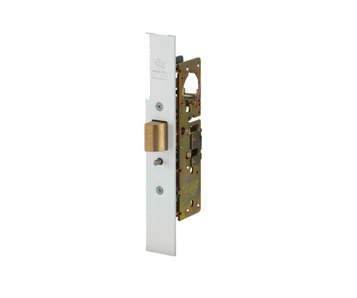 Adams Rite 4920AN-45-000-335 Heavy Duty ANSI Size Deadlatch Flat Faceplate 1-1/2 In Backset Less Strike LH or RHR Black Anodized 4920AN-45-000-335