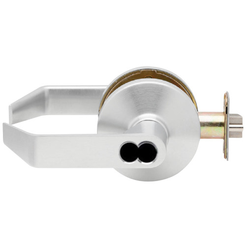 Falcon B501BD D 626 Grade 2 Cylindrical Lock Entry Function SFIC Prep Less Core Dane Lever Standard Rose Satin Chrome Finish Non-handed