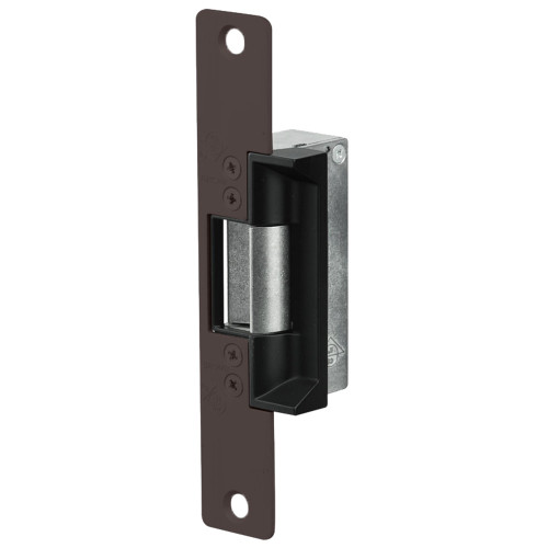 Adams Rite 7130-340-313-00 Electric Strike Electrically Unlocked Fail Secure For Aluminum Hollow Metal or Wood Applications 6-7/8 In X 1-1/4 In Flat Faceplate with Radius Corners 12VAC Dark Bronze Anodized Aluminum