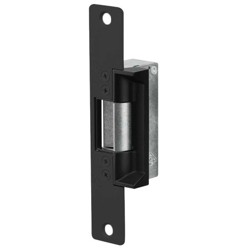 Adams Rite 7130-510-335-00 Electric Strike Electrically Unlocked Fail Secure For Aluminum Hollow Metal or Wood Applications 6-7/8 x 1-1/4 Flat Faceplate with Radius Corners 24VDC Black Anodized Aluminum 7130-510-335-00