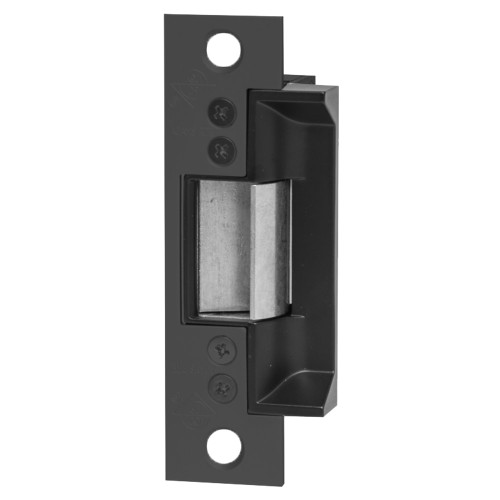 Adams Rite 7140-310-335-00 Electric Strike Electrically Unlocked Fail Secure For Aluminum Hollow Metal or Wood Applications 4-7/8 x 1-1/4 Flat Faceplate with Square Corners 12VDC Black Anodized Aluminum