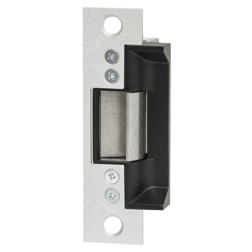 Adams Rite 7140-515-626-00 Electric Strike Electrically Locked Fail Safe For Aluminum Hollow Metal or Wood Applications 4-7/8 x 1-1/4 Flat Faceplate with Square Corners 24VDC Satin Chrome 7140-515-626-00