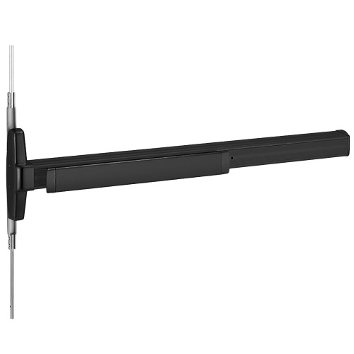 Von Duprin 3347AL-BE-05 4 315 RHR Grade 1 Concealed Vertical Rod Exit Device Narrow Stile Pushpad Passage Function Lever with Escutcheon 48 Hex Key Dogging Black Anodized Aluminum Finish Right-Hand Reverse