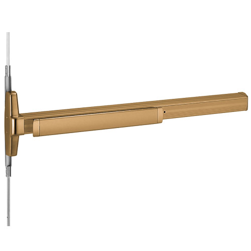 Von Duprin 3347AL-12 3 US10 LHR Grade 1 Concealed Vertical Rod Exit Device Narrow Stile Pushpad Classroom Function Lever with Escutcheon 36 Hex Key Dogging Satin Bronze Clear Coated Finish Left-Hand Reverse