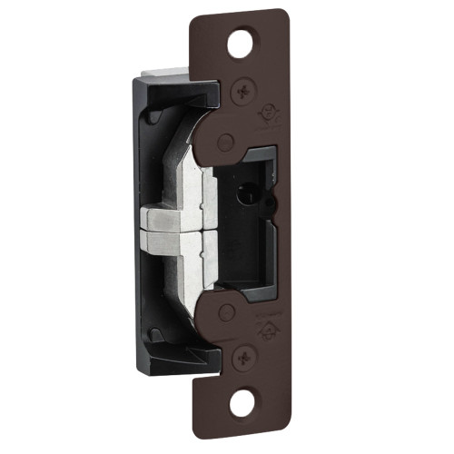 Adams Rite 7401-119 Electric Strike Field Selectable Fail Safe/Fail Secure For Aluminum Hollow Metal or Wood Applications 4-7/8 x 1-1/4 Radiused Faceplate 12 16 24 VAC/DC Satin Black Ritecoat Paint